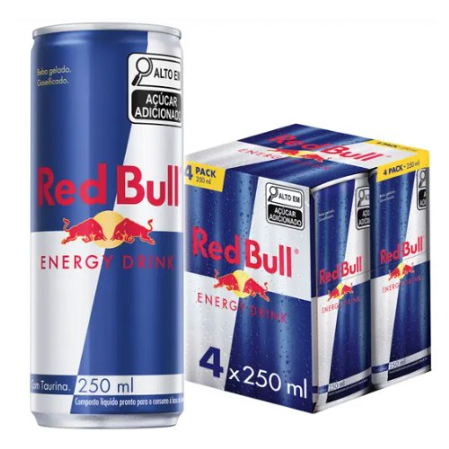 Bebida Energética Red Bull Energy Drink 250ml - 4 Unidades