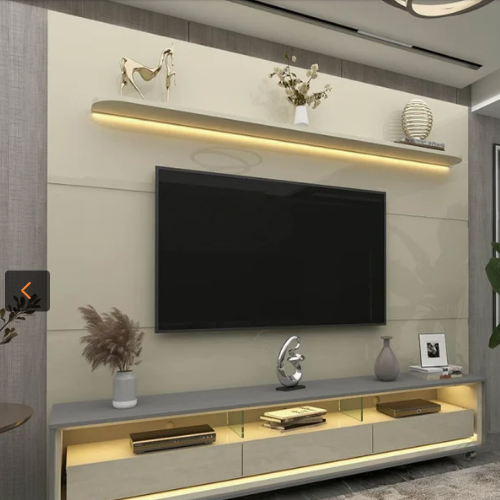 Rack com Painel para Tv até 85 Polegadas Led 3 Gavetas com Rodízios
